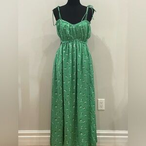 American Eagle Outfitters Green Floral Maxi Dress